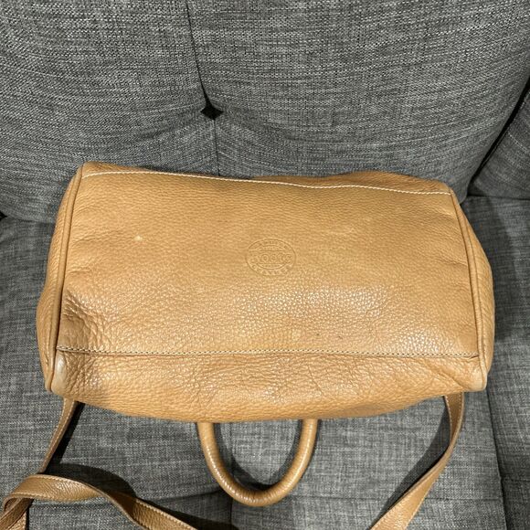 Roots Leather Leader Overnight Bag Duffle Carry On Banff Natural Color Small - Picture 7 of 16